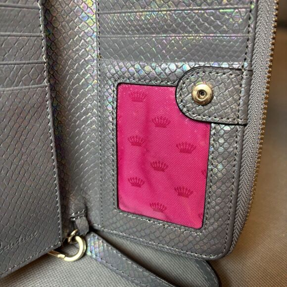 Vintage Juicy Couture Crossbody Purse Wallet Gold Chain Metallic Iridescent Y2K - Picture 8 of 14